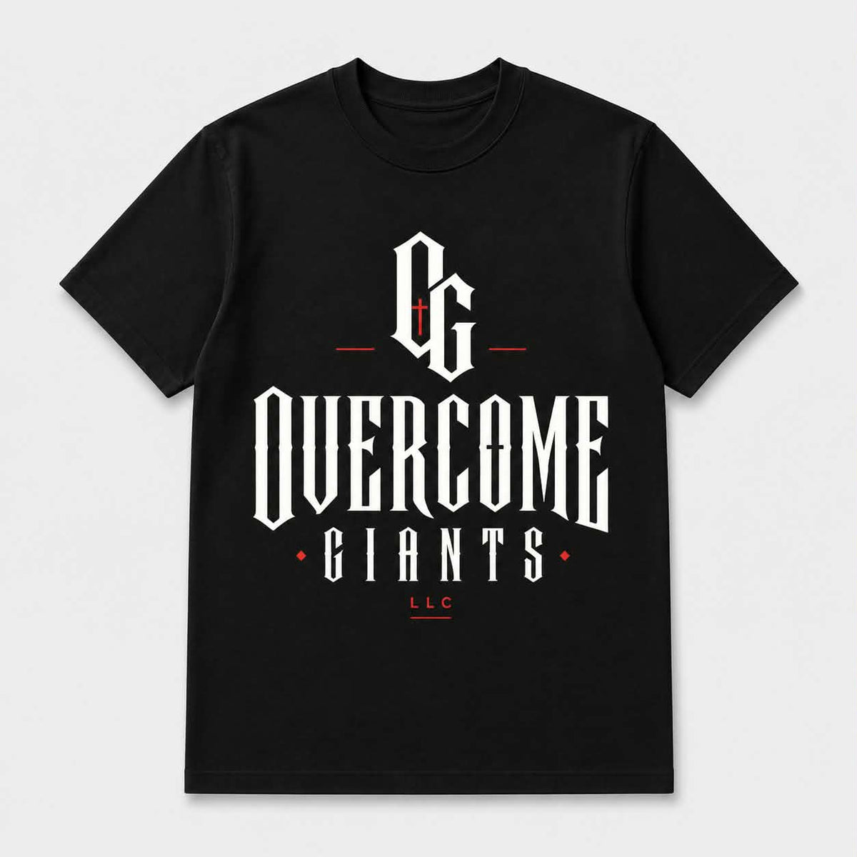 Short sleeve t-shirt with OG and overcoming